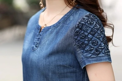 Женское джинсовое платье свободное летнее из денима модель DR265 2020|denim dress|jeans