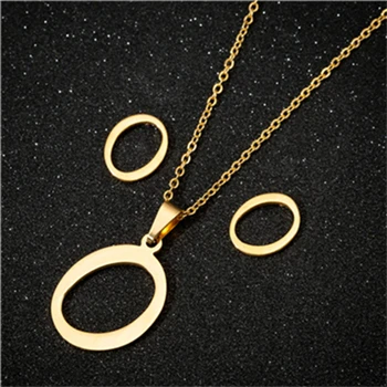 O necklace sets Yiustar модное простое алфавитное ожерелье s для женщин из нержавеющей стали ожерелье цепь A-Z ожерелье с буквенными подвесками индивидуальный подарок - Окраска металла: O necklace sets