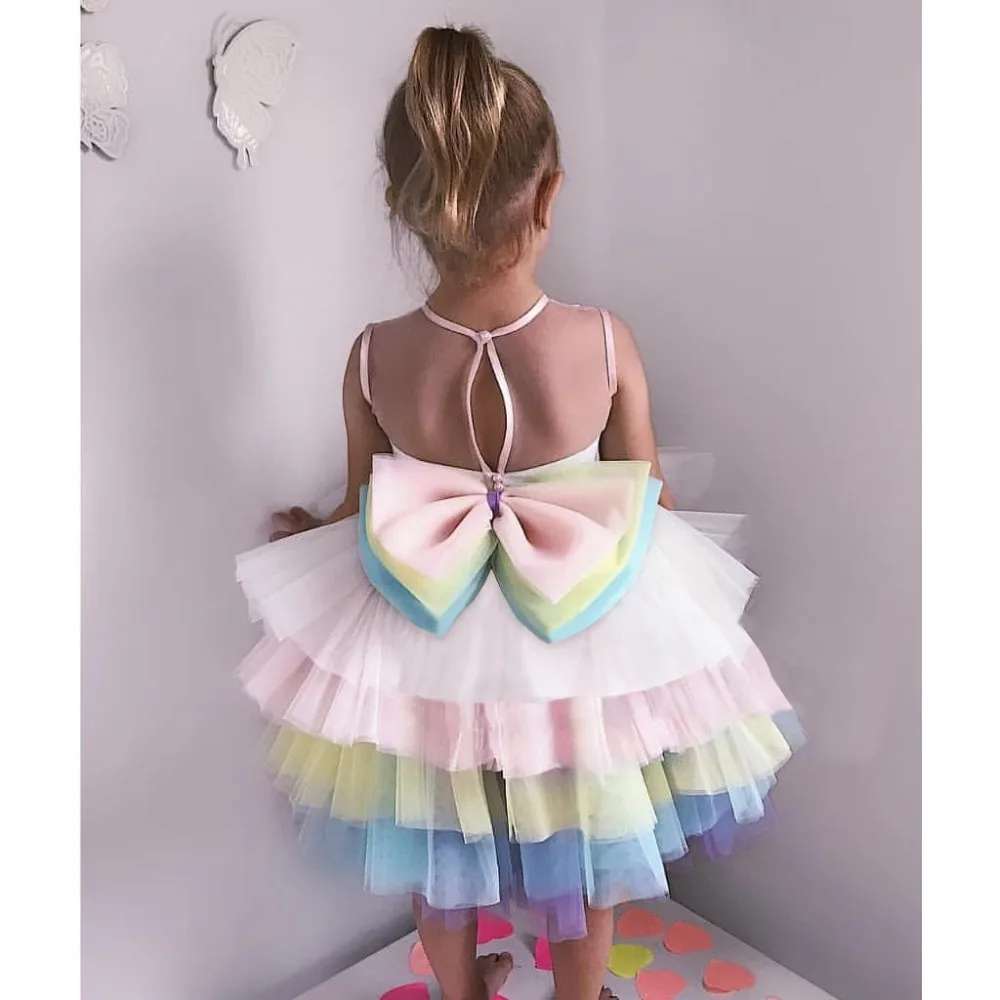 Baby Girls Dress Unicorn Tutu Pastel Rainbow Princess Birthday Party Children Kids Halloween Costume | Детская одежда и обувь