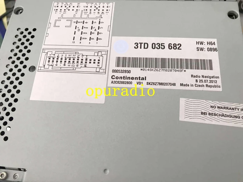 Оригинальный Новый 3TD 035 682 автомобильная навигация RNS510 радио светодиодный