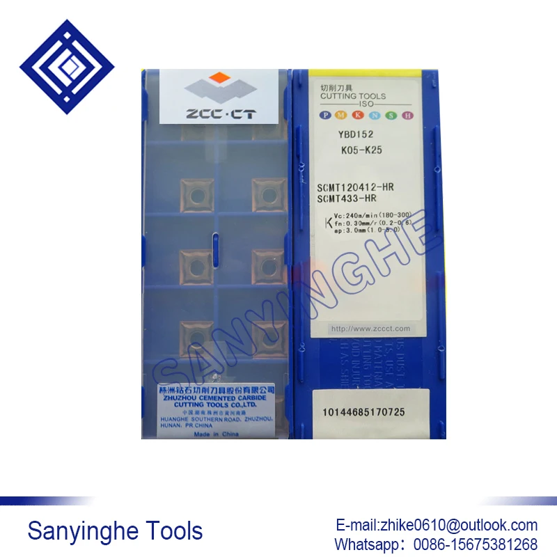 

10 шт./лот YBD152 SCMT120412-HR cnc карбидные Токарные вставки