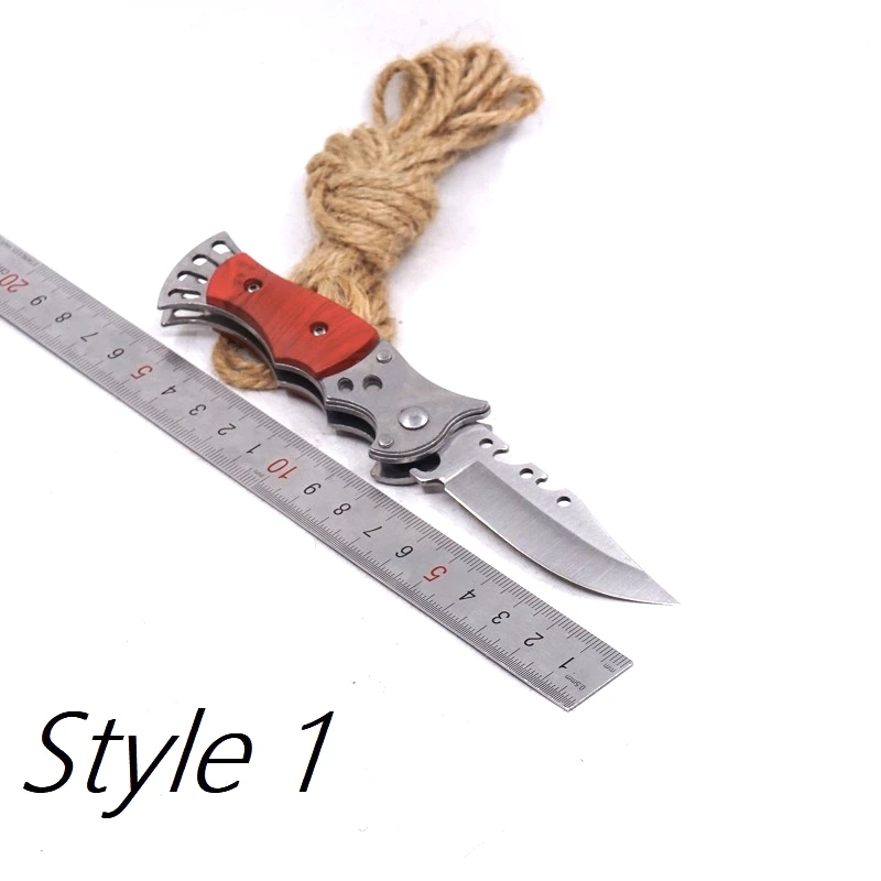 Folding Pocket Knife Survival Tactical Combat Outdoor Camping Hunting Utility Knives EDC Multi Tools Wood Handle Multitool | Инструменты