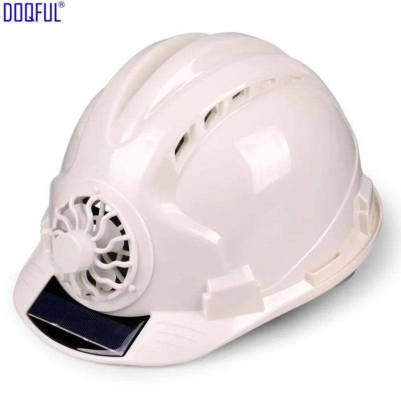 

Solar Panel Fan Work Safety Helmet Outdoor Casco De Seguridad Crash Hard Hat Construction Workplace ABS Protective Sunscreen Cap