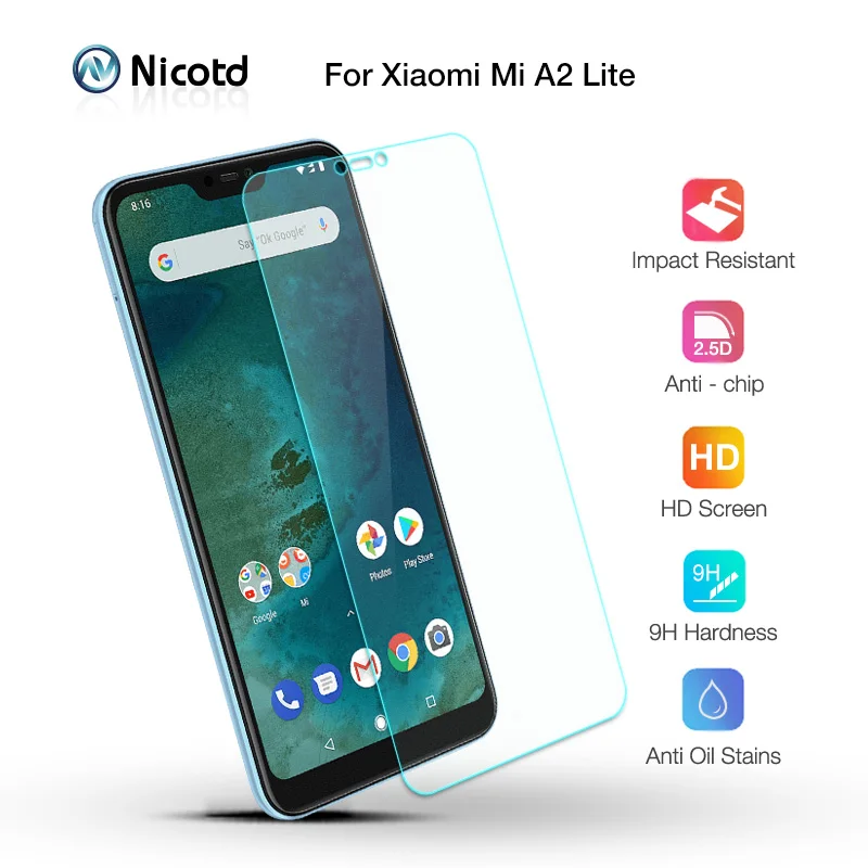 Закаленное стекло для Xiaomi Mi A2 Lite 8 5X 6X защита экрана от отпечатков пальцев Redmi 6 5 Plus