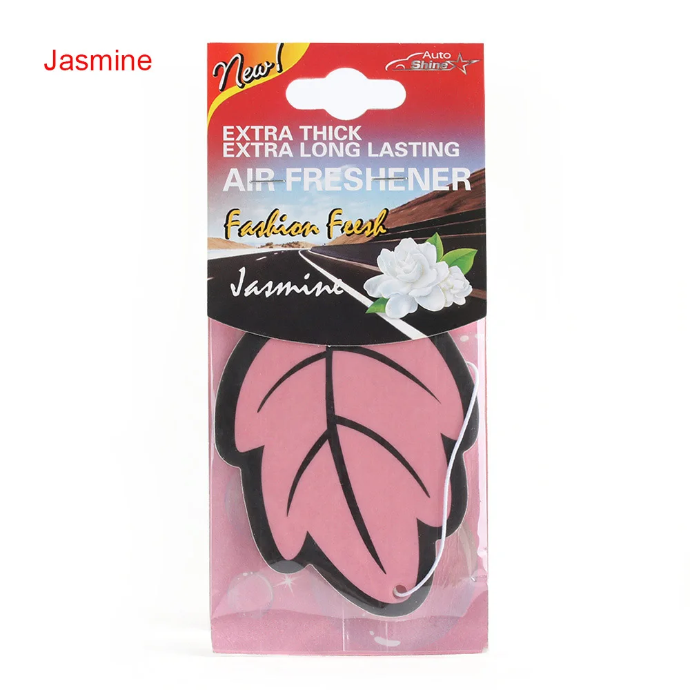 Jasmine 1 шт. автомобильный освежитель воздуха в форме листа с ароматом ванили, освежитель воздуха, аксессуары для салона автомобиля - Название цвета: Jasmine