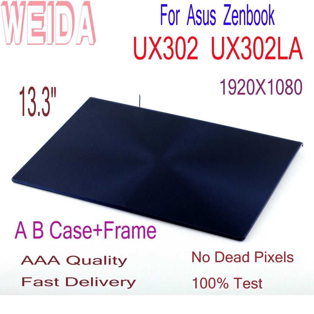 

WEIDA LCD Replacment 13.3" For Asus Zenbook UX302 UX302LA LCD Display With Touch Screen 1920X1080 A B Case+Frame Assembly