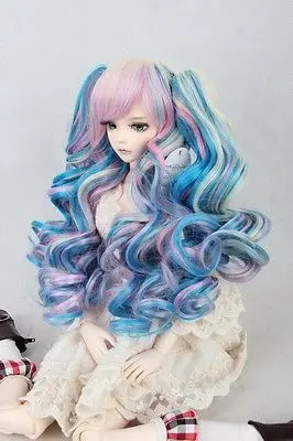 [Wamami] 97 # цветной длинный парик/2 * зажим 30 40 см для 1/4 MSD AOD DOD DZ BJD Dollfie 7 &quot 8&quot|bjd dollfie|msd