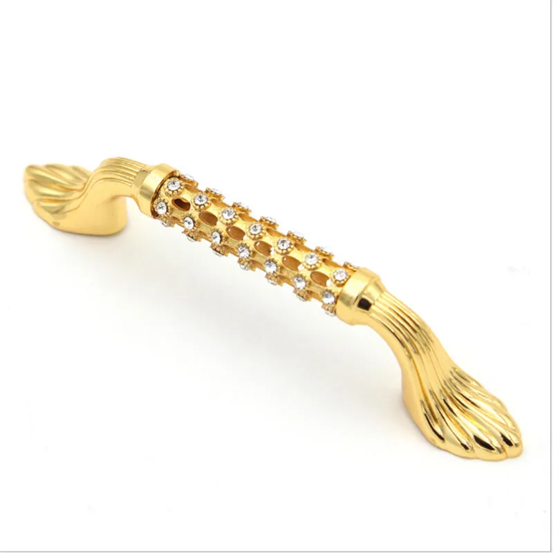 MAXMIX 1 шт. 24K gold Стразы win дверная ручка для шкафа стеклянная Алмазная ящика модная