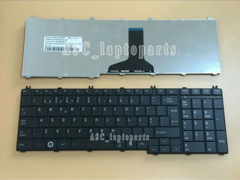 

Новая клавиатура с португальской раскладкой для Toshiba Satellite Toshiba Satallite L770 L770D L775 L775D, Черная