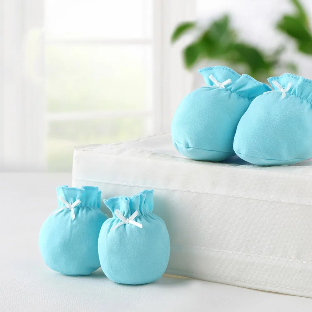 Комплект из 2 предметов детские перчатки для новорожденных + носки хлопковые с