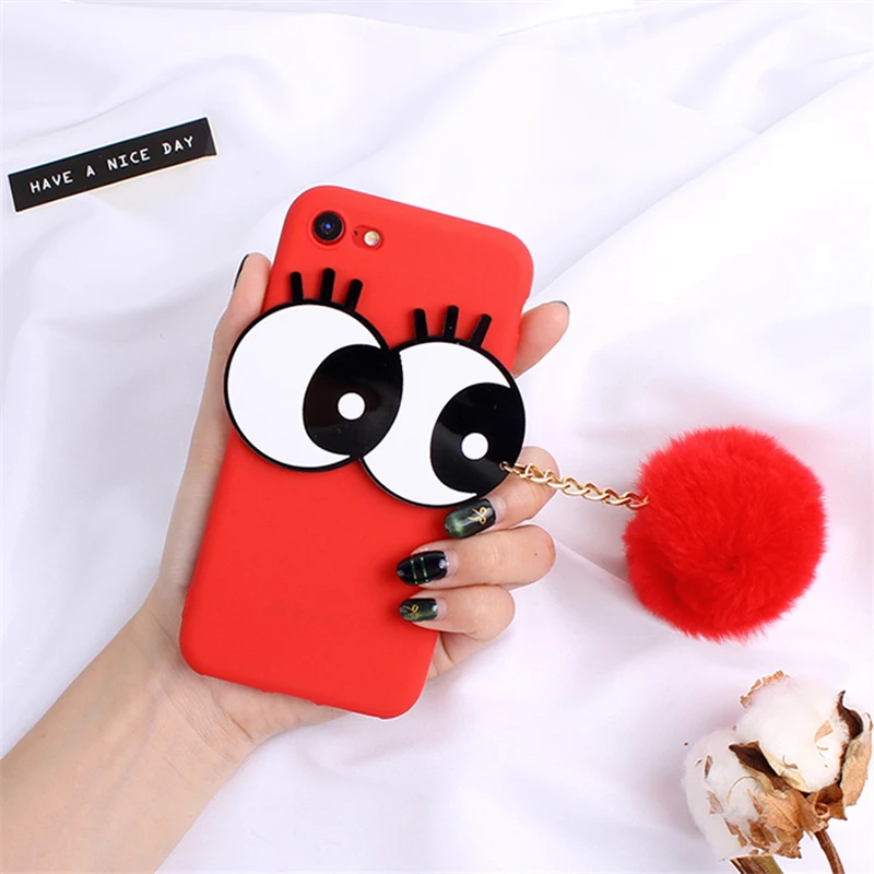 XINGYUANKE 3D мультфильм большие глаза чехол для huawei Коврики 20 Lite случае милые волосы