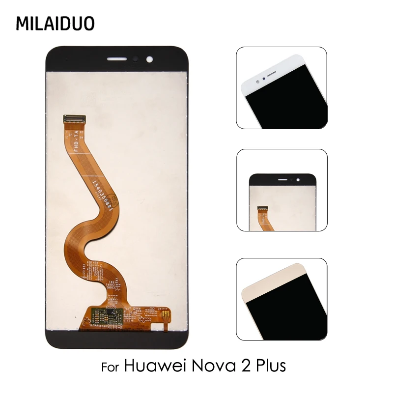ЖК дисплей для Huawei Nova 2 Plus сенсорный экран дигитайзер сборка Замена Черный Белый