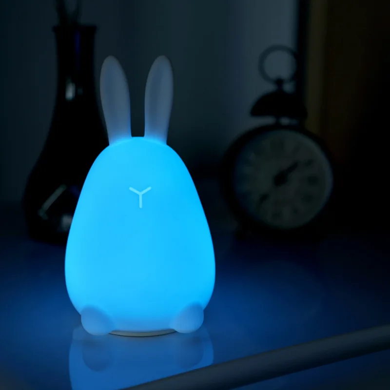 Cute LED Night Lamp Silicone Cartoon Multicolor Light Touch Sensor Baby Nursery Kids Birthday Gift Bedroom Decoration | Освещение