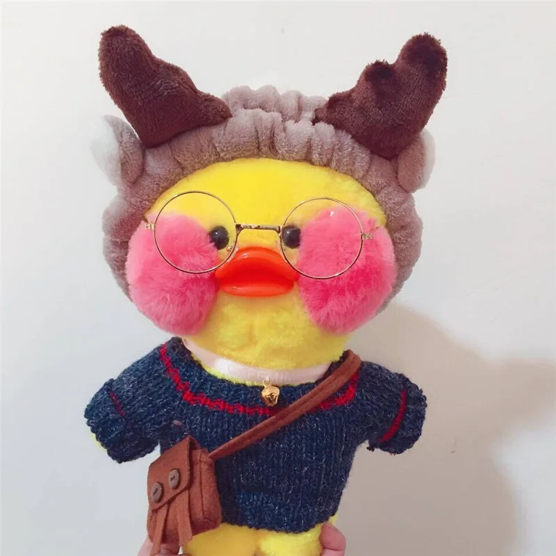 Kawaii LaLafanfan кафе утенок плюшевая игрушка милые животные желтая утка мягкие куклы игрушки Рождественский подарок на день рождения для детей