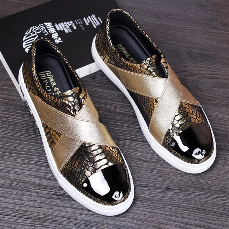 2017 Высокое Качество Натуральная Кожа Мужчины Обувь Мягкие Кожаные Серпантин