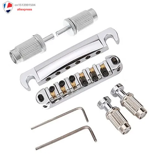 

NEW Chrome ABR-1 Tune-o-matic Bridge Tailpiece Stop Roller Saddle Bridge Bar For Guitar