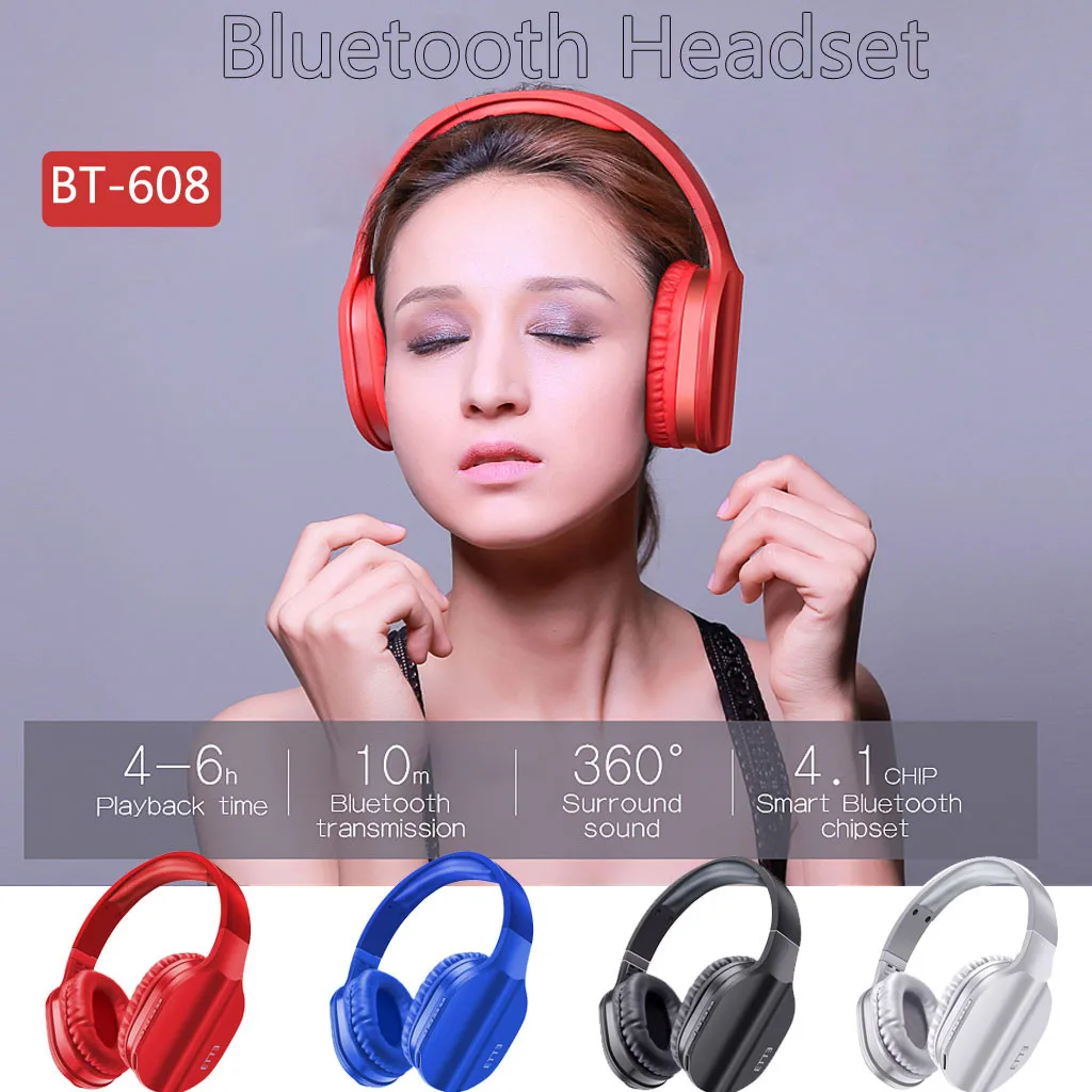 OVLENG BT-608 беспроводные наушники Bluetooth гарнитура повязка Игровые наушники с микрофоном для ПК Mp3 мобильного телефона 605#2
