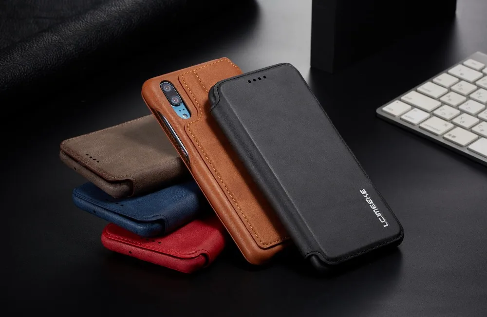 Чехол для HuaWei P20 P20 lite P20 pro Nova 3e с отделениями для карт, откидной кожаный чехол-бумажник