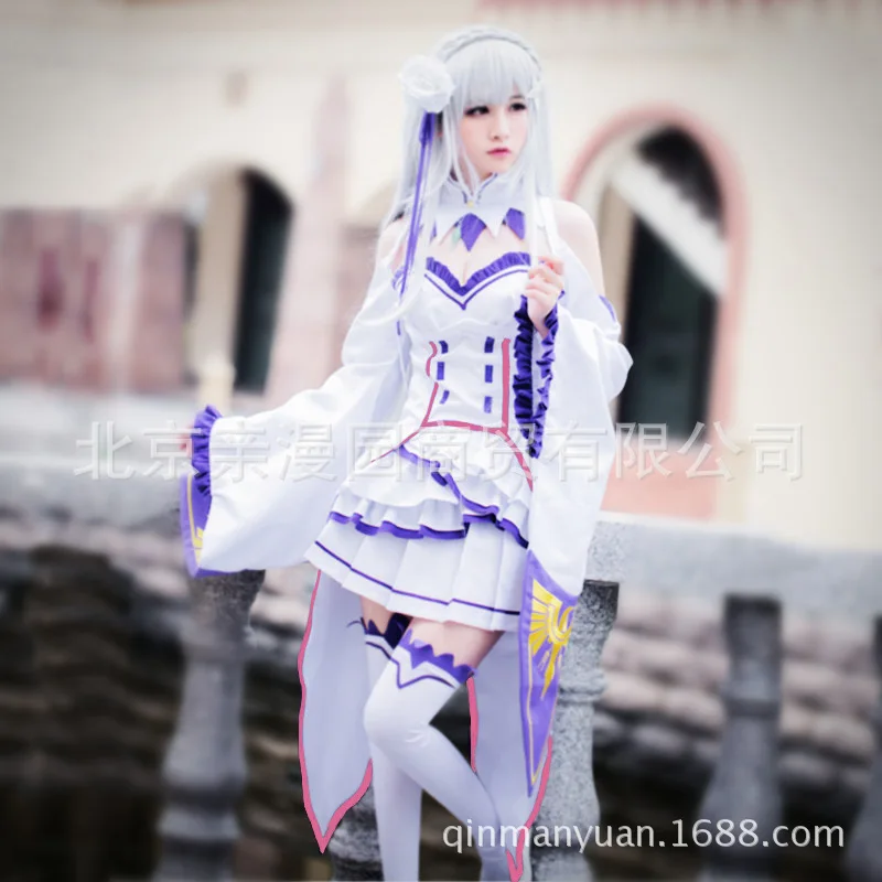 Emilia Re: Alien life с царапин cos костюмы для косплея love live Эльф на полке|Костюмы из