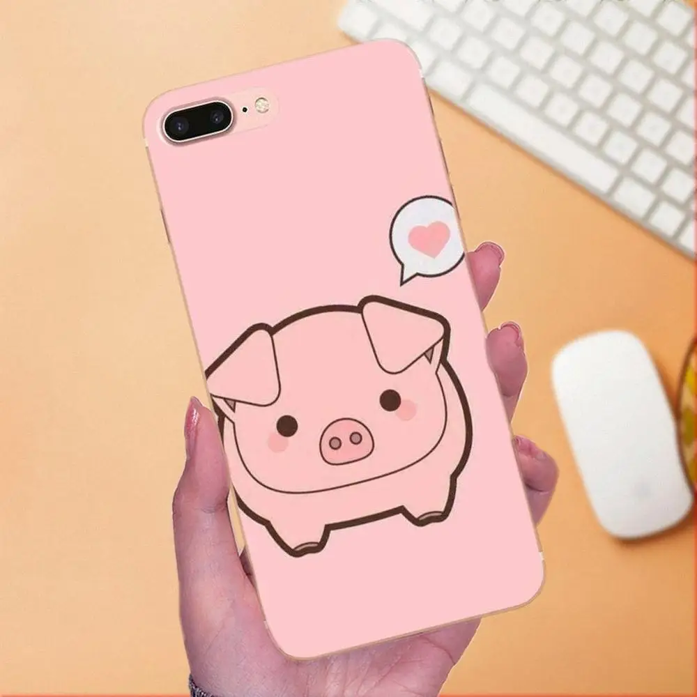 Мягкий защитный чехол из ТПУ для Samsung Galaxy Note 5 8 9 S3 S4 S5 S6 S7 S8 S9 S10 mini Edge Plus Lite Funny Pig