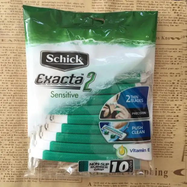 [В 3 упаковках] удобные портативные одноразовые бритвенные лезвия Schick двойное