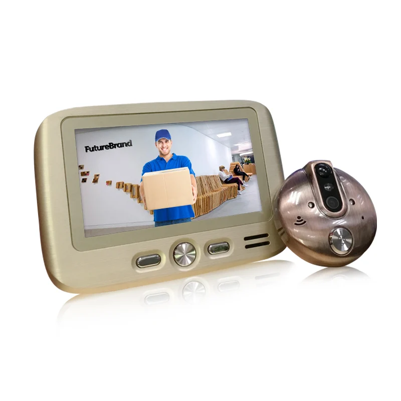 Глазок камера видео дверной звонок mirilla цифровой 4 3 дюймовый TFT LCD ИК Ночное