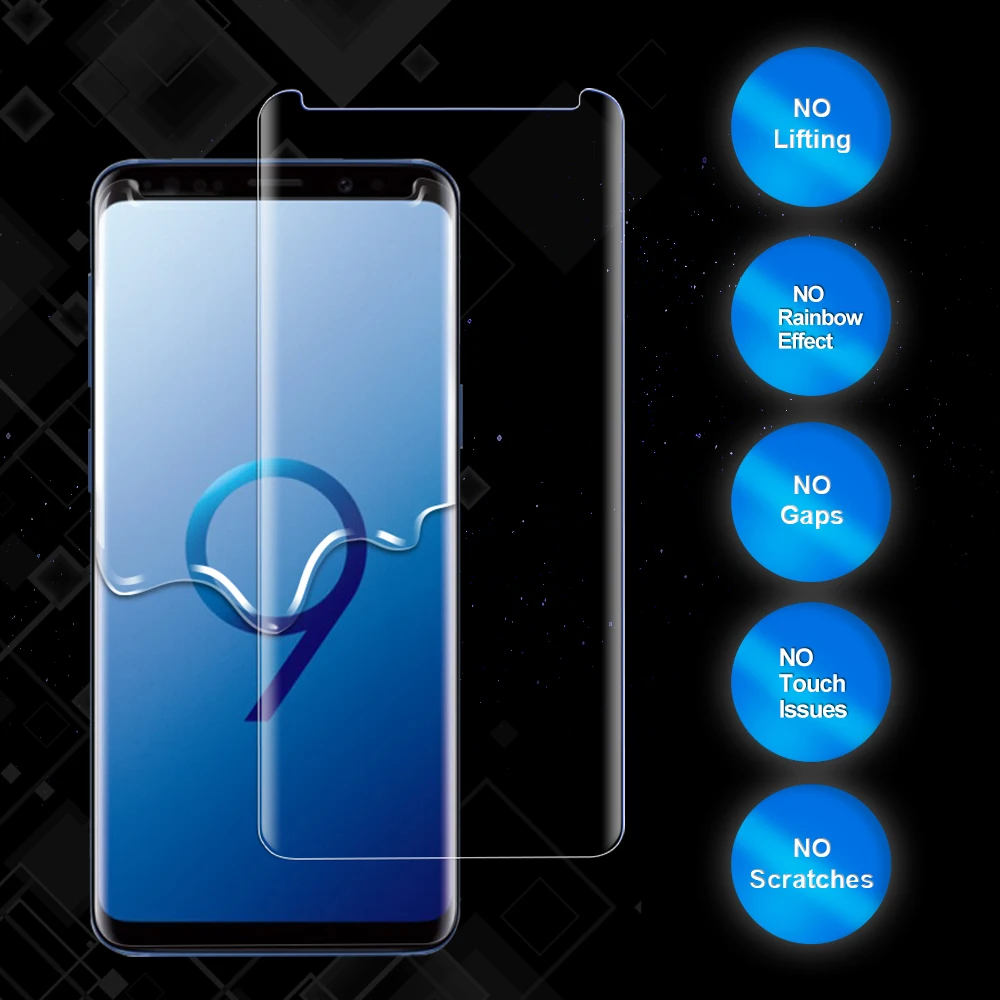 Защитный чехол OTAO для экрана из закаленного стекла samsung Galaxy S9 Plus 3D изогнутый