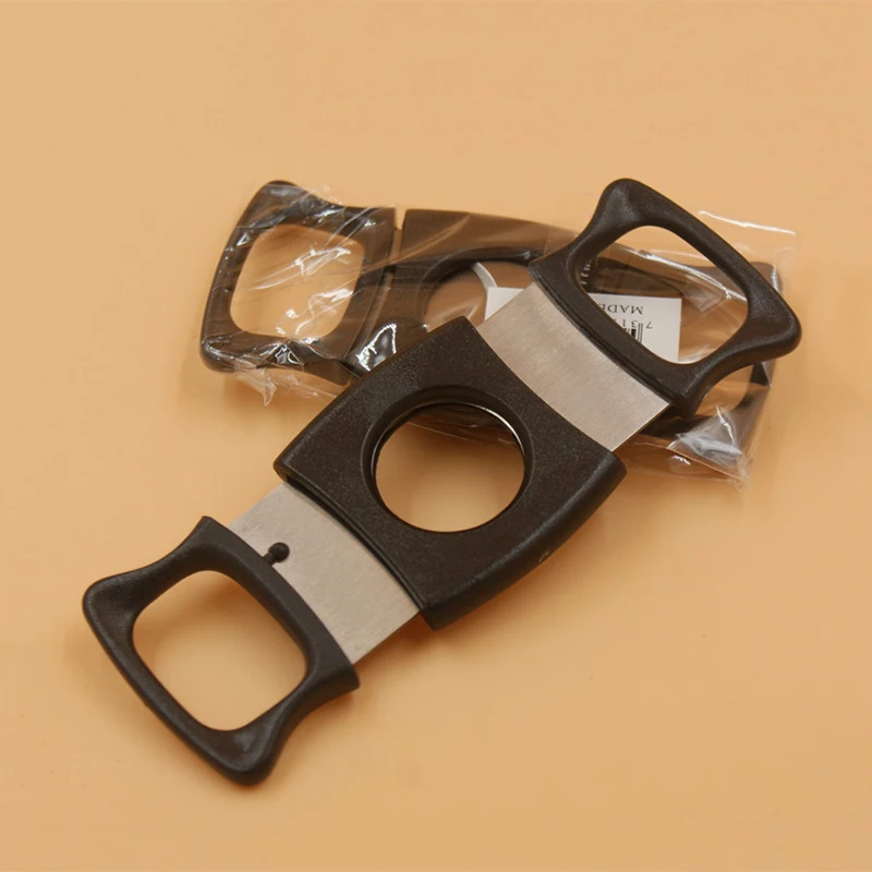 Двойной портативный инструмент лезвие нож для сигар ножницы с пластиковыми