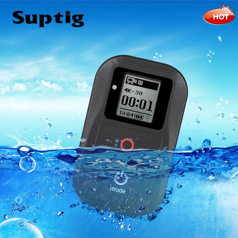 Водонепроницаемый Wi Fi пульт дистанционного управления Suptig для Gopro 8/7/6 Black