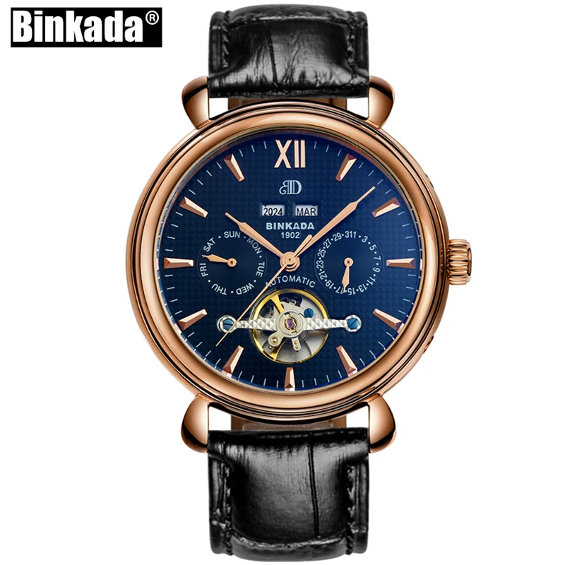 Часы наручные BINKADA Мужские автоматические брендовые Роскошные