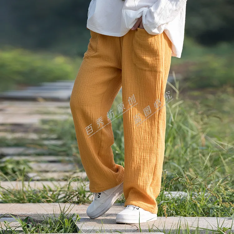 Брюки султанки из хлопка и льна в японском стиле|cotton linen pants|linen pantsfashion pants |