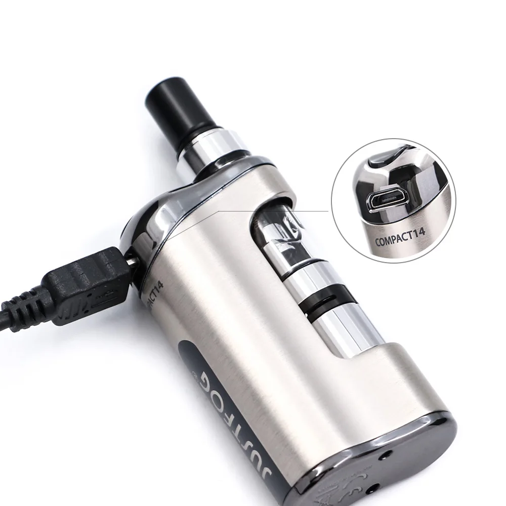 В наличии! Justfog Compact 14 Kit 1500mah Встроенный аккумулятор электронная сигарета