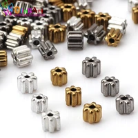 olingart 20glot 4mm charm gear glass seed beads plating goldsilver color diy bracelet necklace earring for jewelry making