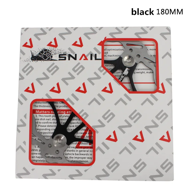 black 180mm 1 шт. тормозной ротор для велосипеда, сильный отвод тепла, плавающий ротор 160 мм 180 мм 203 мм MTB дисковые Тормозные колодки для велосипеда, Сверхлегкий - Цвет: black 180mm