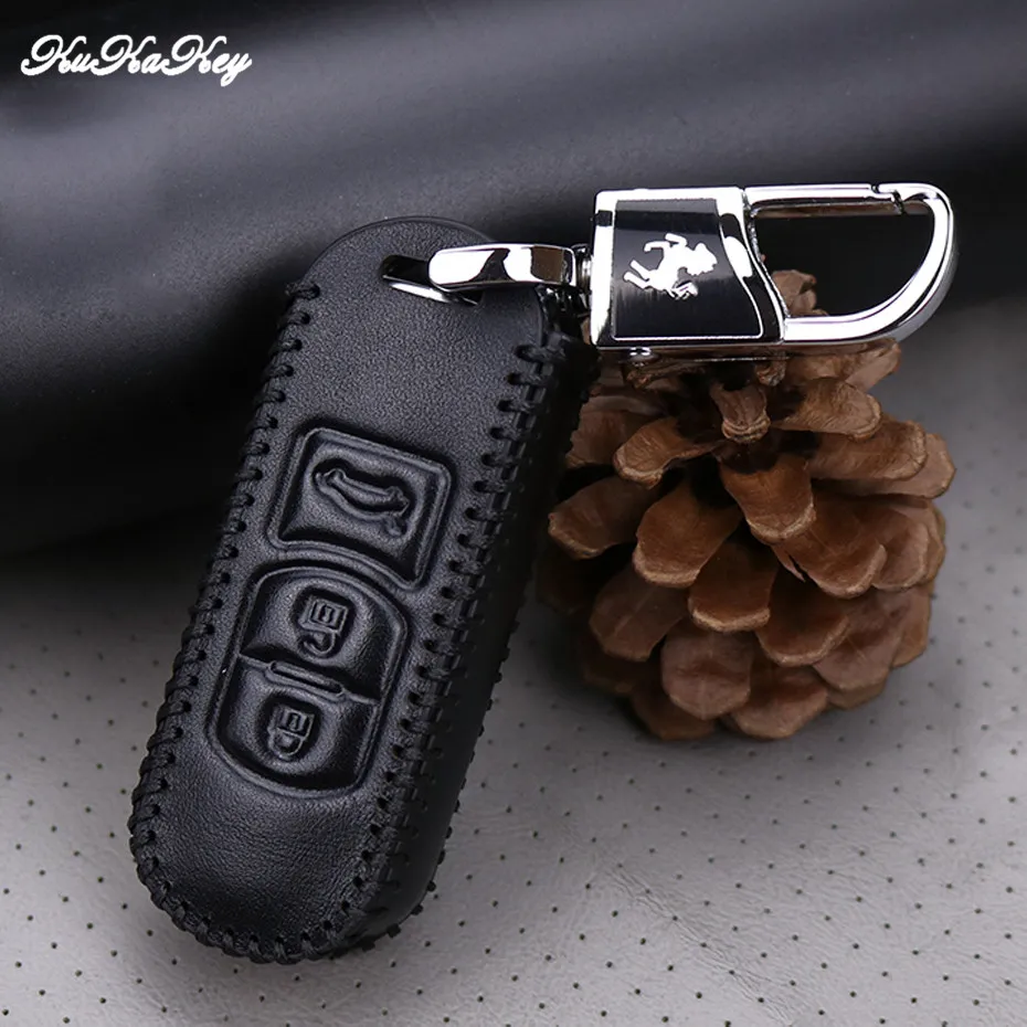 Кожаный чехол для автомобильного ключа с дистанционным управлением 2018 Mazda 2 3 6 Axela