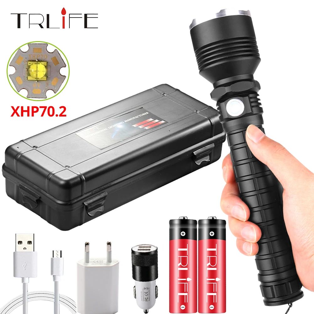 Светодиодный фонарик xhp70.2 наиболее мощные фонари usb зум фонарь xhp70 xhp50 26650 18650 перезаряжаемый походный фонарь