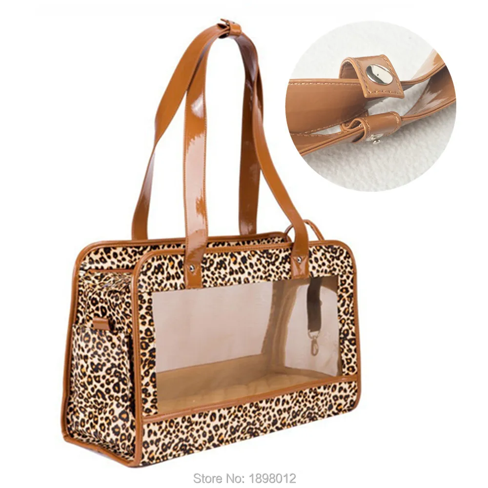 Cat для переноски Сумки Pet Carrier небольших Товары собак Щенок Leopard сетка дорожная