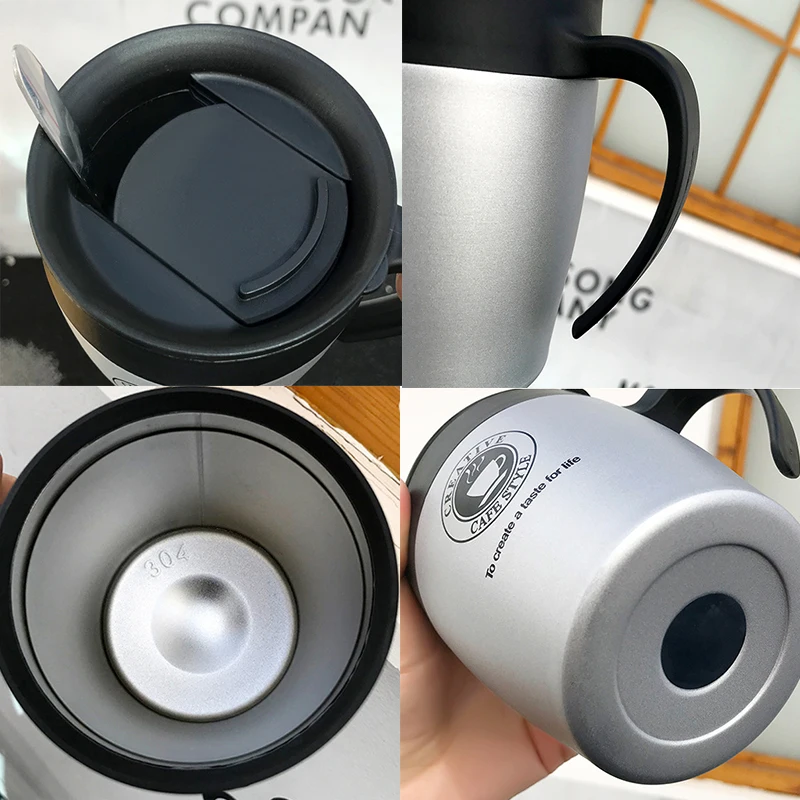 BearPaw современная мода металлические кофейные кружки 330 мл портативные с ручкой из