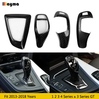 carbon fiber gear shift knob cover for bmw 1 2 3 4 series f20 f22 f23 f30 f32 f33 f36 3gt 320i 425i decorative panel accessories