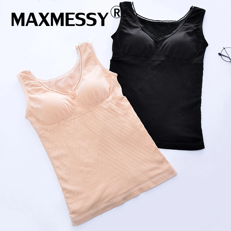 MAXMESSY зимняя Для женщин жилет бесшовные бархатные утепленные штаны с рисунком из