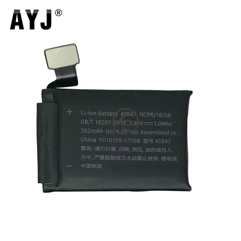 Оригинальный аккумулятор AYJ A1847 1 шт. для Apple Watch Series 3 gps 38 мм S3 262 мАч реальная