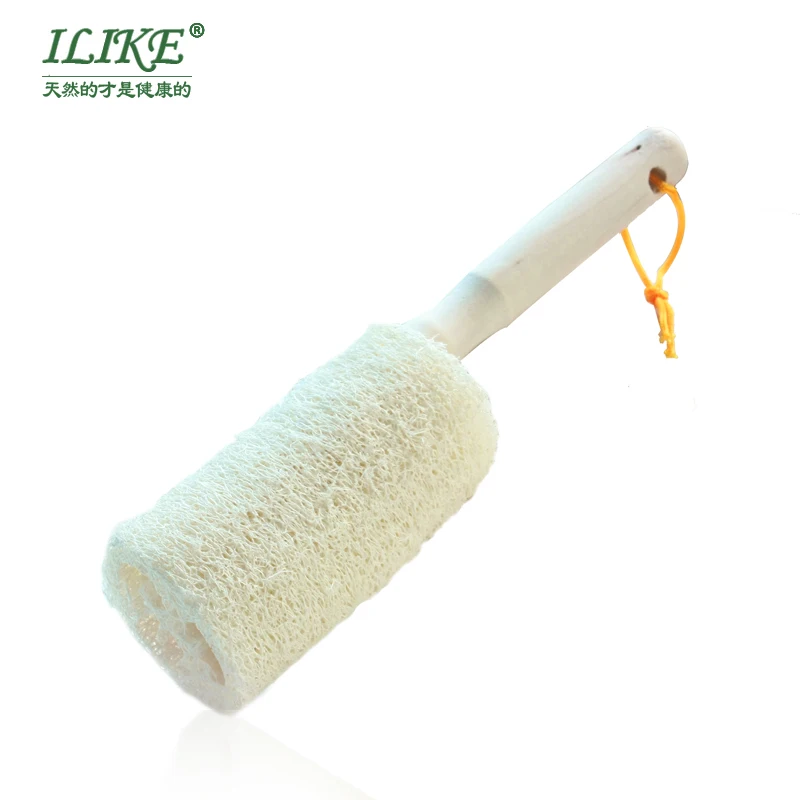 С деревянной ручкой губка люфы чистящая щетка Экологичная и натуральная