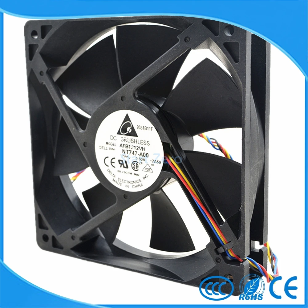 Вентилятор охлаждения Delta AFB1212VH PWM 12025 12В 0.60A 12 см 4PIN 120*120*25 мм | Инструменты