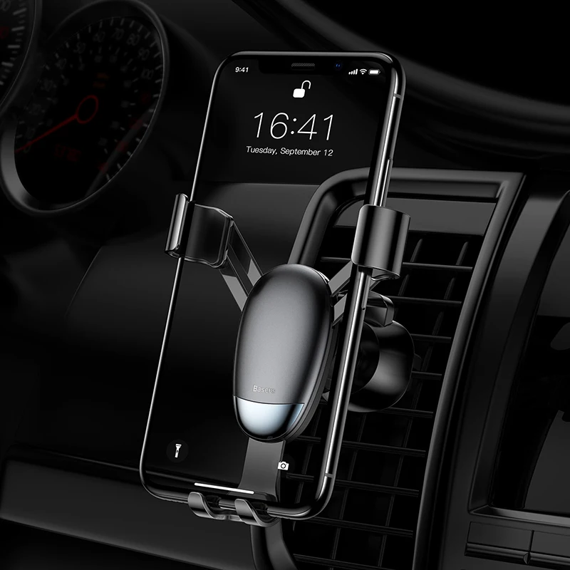 Автомобильный держатель для телефона Baseus Gravity для iPhone 11 Pro Xs Max X, автомобильный держатель для телефона, автомобильный держатель для мобильного телефона - Цвет: Black