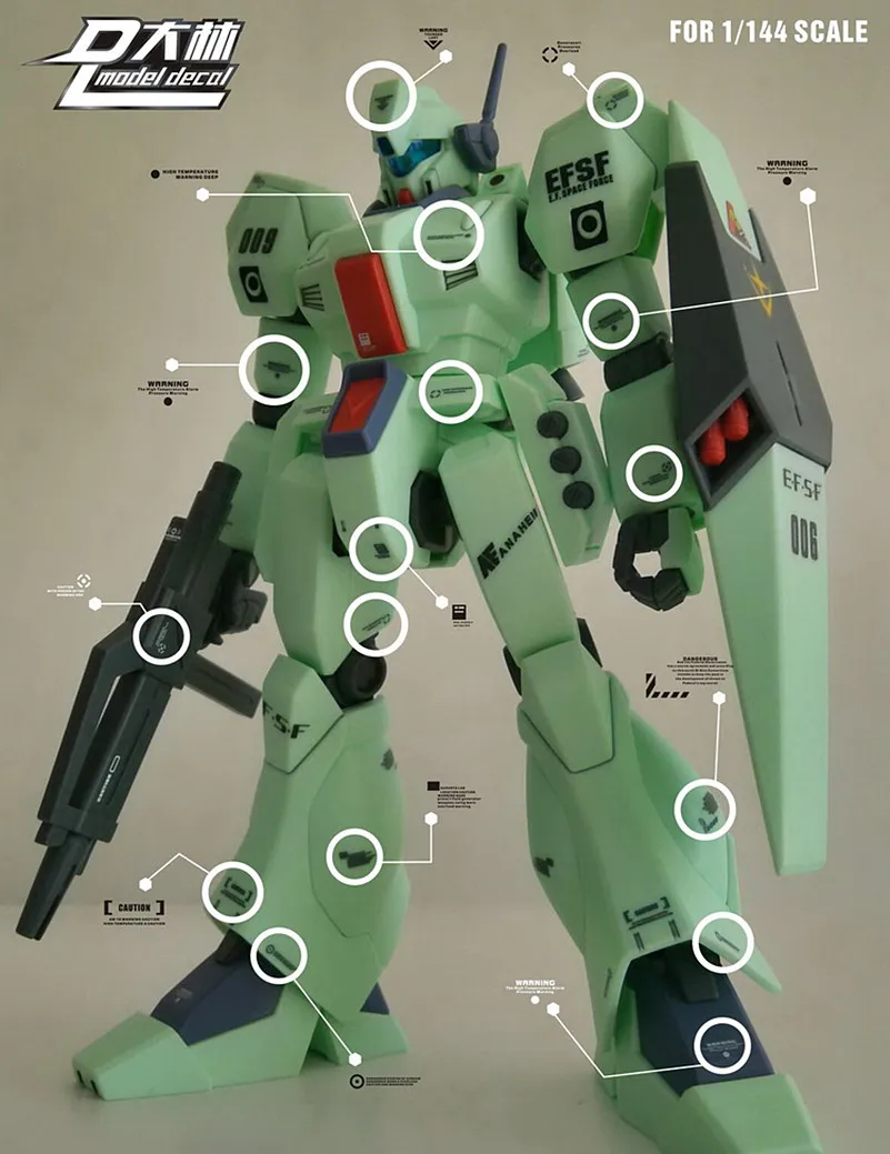 Высококачественная наклейка на водную пасту для 1/144 RG модели 011 DL001 | Игрушки и