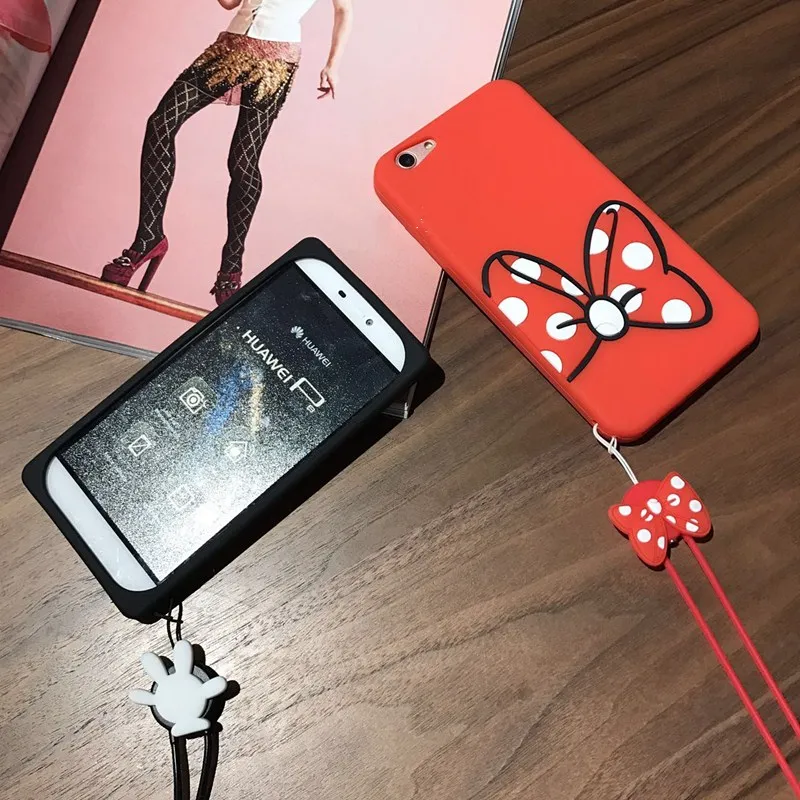 Beira 3D Minnie Mickey Mouse Shockproof Phone Back Case For Huawei P8 Lite P9 Plus P10 Mate 7 8 9 Soft Silicon Couqe Cover |
