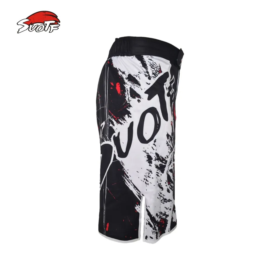 Спортивные шорты черные SUOTF чернильный стиль MMA фитнес дышащие властные Кричащие