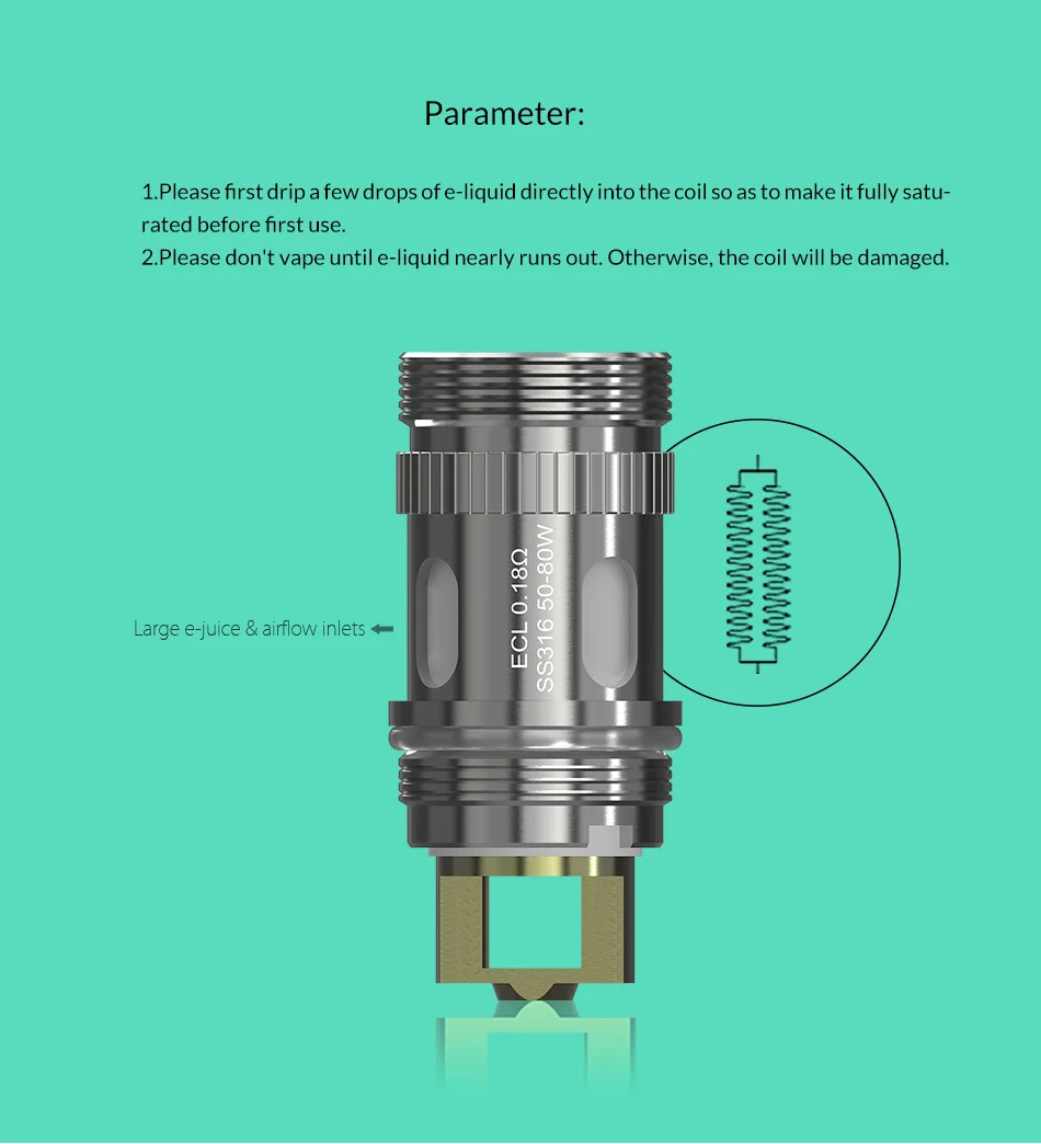 5/10 шт. Eleaf линия голов EC EC-M/EC-S 0.3ohm/0.5ohm катушки для iJust 2/iJust S/Melo 3 катушки iJust2 спираль головы EC для электронной сигареты