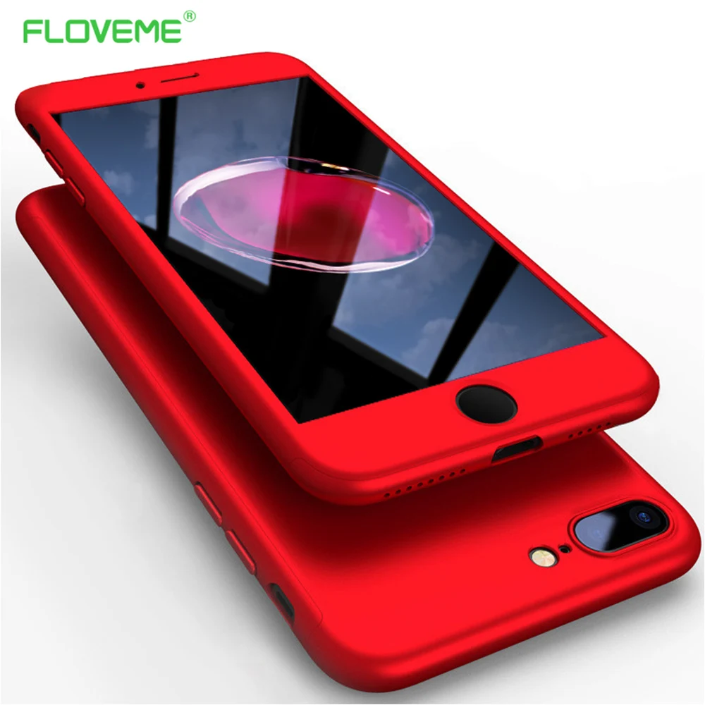 Floveme чехол для iPhone 6S 7 Plus 5 5S полный защитный 360 градусов задняя крышка 6 6s