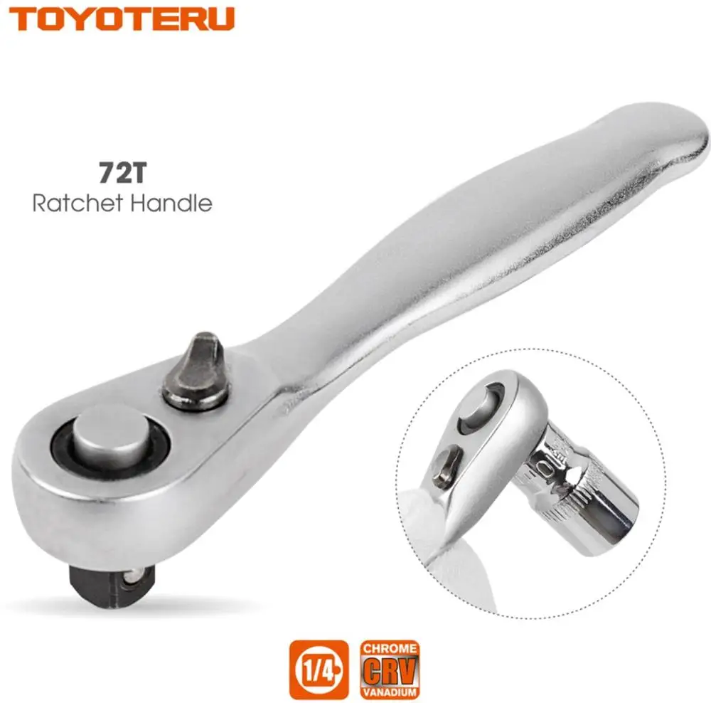 Socket Handle Горячая Распродажа мини 1/" 72 T рукоятка для храпового ключа или отвертки БЫСТРОРАЗЪЕМНАЯ рукоятка с насадками 1/4" - Цвет: Socket Handle